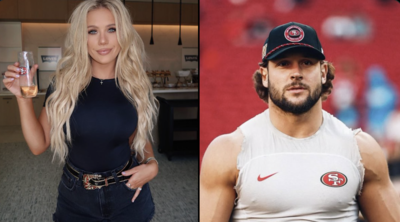 Megan Moroney sparks Nick Bosa dating rumors after 49ers game appearance in San Francisco red