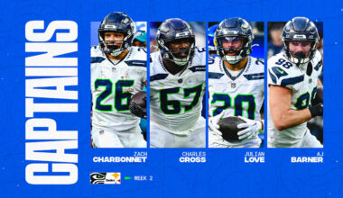 Seahawks Announce Week 2 Captains vs. The Steelers