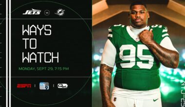 New York Jets at Miami Dolphins to Watch, Listen and Follow