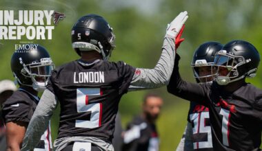 No injury designation for Drake London, Darnell Mooney vs. Vikings