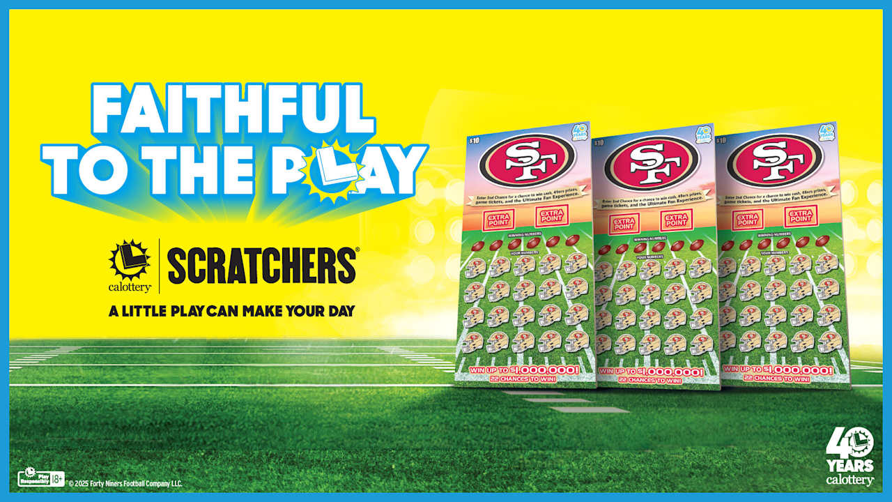 49ers Faithful Get a New Chance to Score this Football Season with Team-Themed Scratchers from the California Lottery
