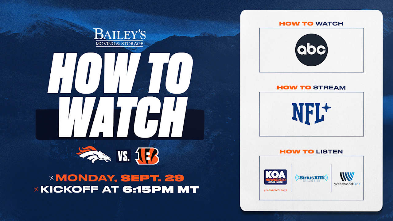 How to Watch: Broncos vs. Bengals