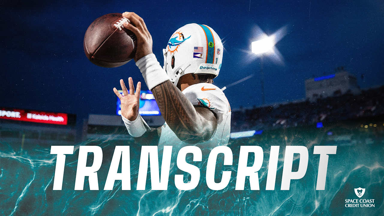 Transcript: Tua Tagovailoa Media Availability