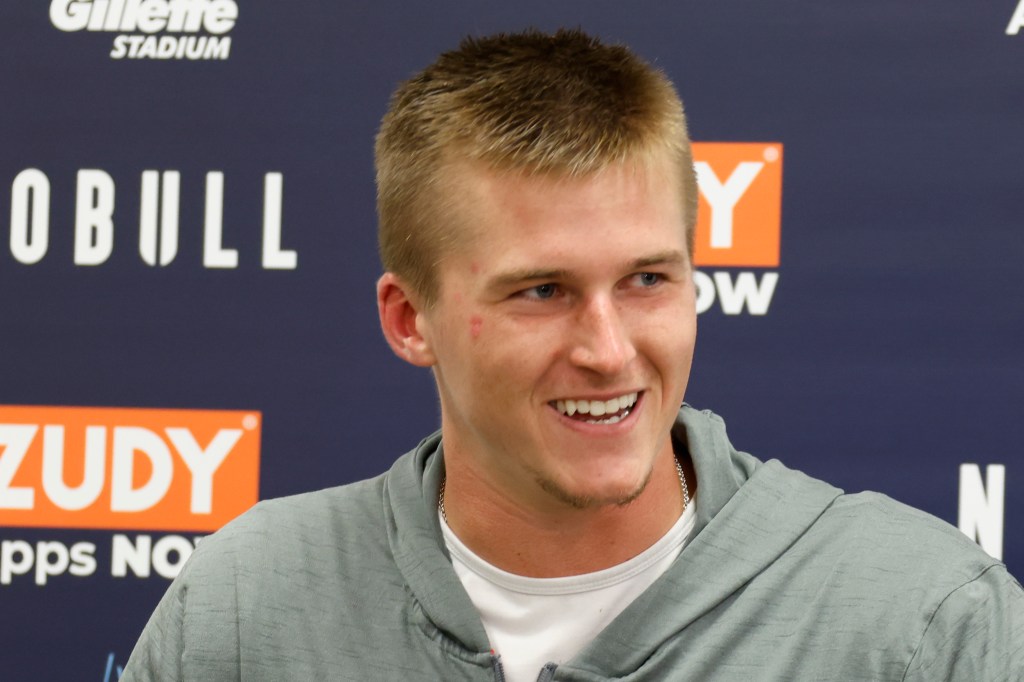 Headshot of Bailey Zappe, New England Patriots quarterback.