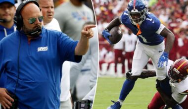 Giants' Malik Nabers, Brian Daboll downplay animated exchange