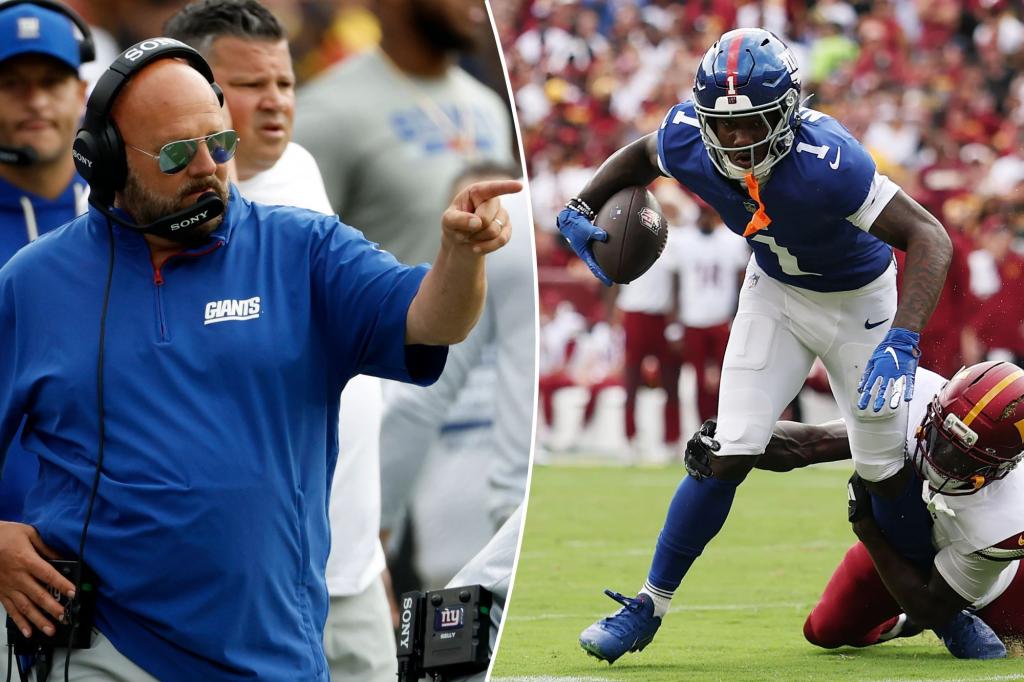 Giants' Malik Nabers, Brian Daboll downplay animated exchange
