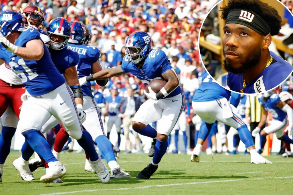 Giants taking lack of rushing attack 'personal' entering Week 2