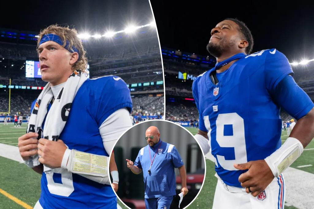 Giants reward Jaxson Dart for sensational training camp as depth chart revealed