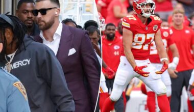 Travis Kelce lands in NJ for Chiefs-Giants as NFL fines him $15K