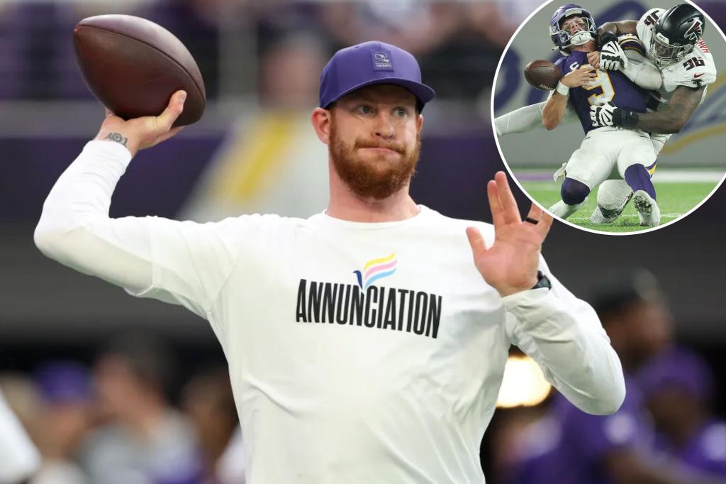 Carson Wentz would make NFL history if he starts for Vikings after J.J. McCarthy injury