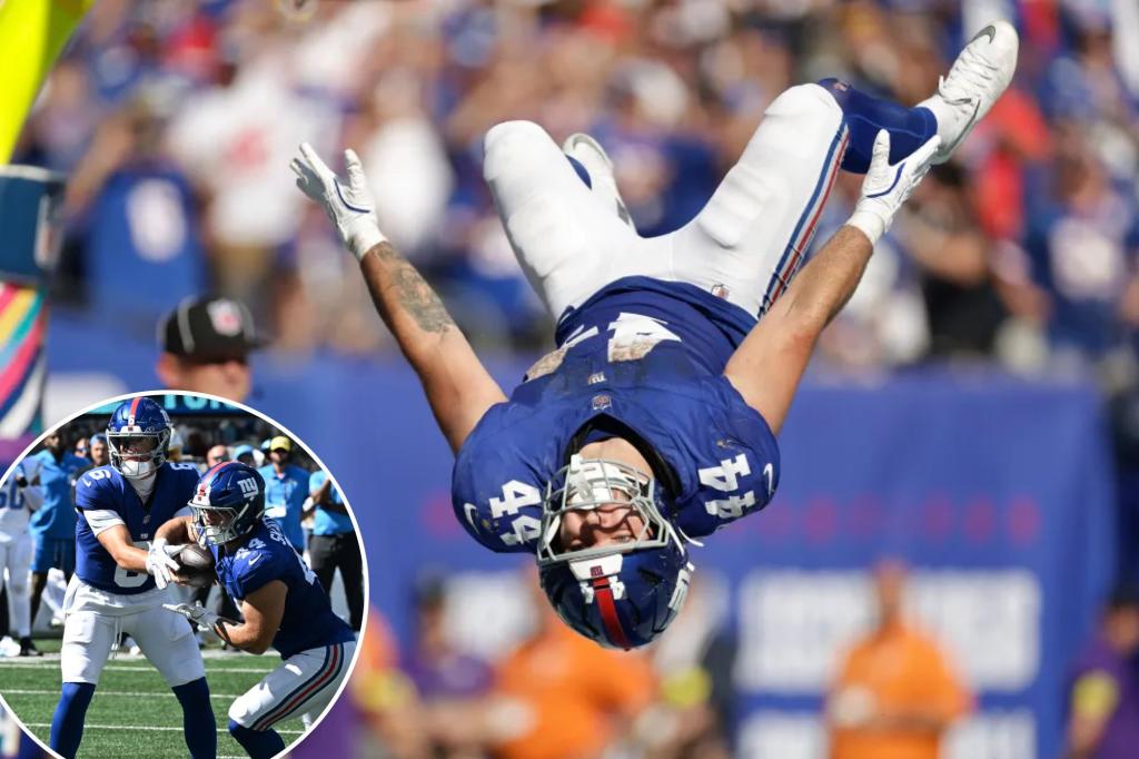 Cam Skattebo's energy infectious with Giants teammates