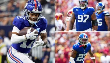 Giants risers, fallers after Week 2 loss to Cowboys