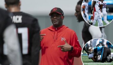Falcons fire assistant coach Ike Hilliard after blowout loss to Panthers
