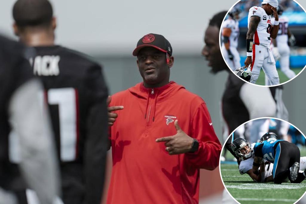 Falcons fire assistant coach Ike Hilliard after blowout loss to Panthers