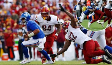 Giants' woeful offensive line already neutralizing their vaunted strength