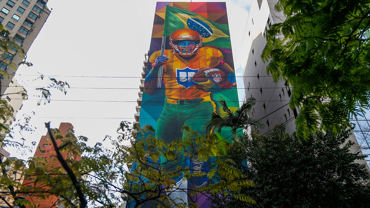 Graffiti mural for NFL Brazil Game