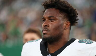 Eagles waive DL Gabe Hall, make practice squad moves