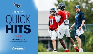 Quick Hits After Thursday's Titans Practice