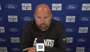 Coach Brian Daboll, RB Tyrone Tracy Jr., CB Dru Phillips 