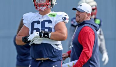 Patriots LT Will Campbell suffers new injury Thursday, Christian Gonzalez sits