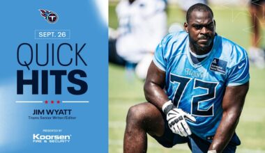 Quick Hits After Friday's Titans Practice 