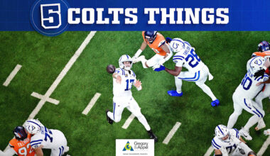 Daniel Jones handles Broncos' pressure, Jonathan Taylor excels with and without the ball, Grover Stewart again assists a Cam Bynum interception and context for Denver's leverage penalty