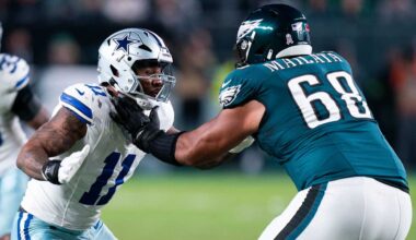 Eagles LT Jordan Mailata quips that it's a 'sigh of relief' to face Cowboys sans Micah Parsons