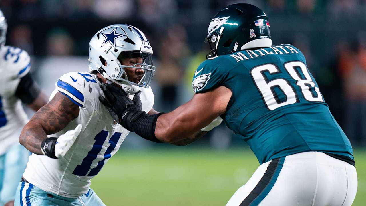 Eagles LT Jordan Mailata quips that it's a 'sigh of relief' to face Cowboys sans Micah Parsons