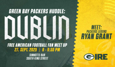 Green Bay Packers announce special appearances for “Huddle” fan event in Dublin