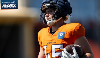 TE Nate Adkins returns to practice for Broncos ahead of Week 2