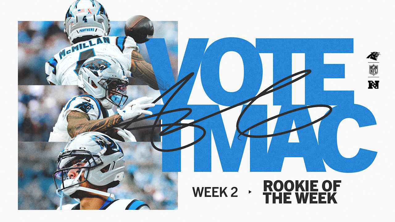 Tetairoa McMillan nominated for NFL rookie of the week 