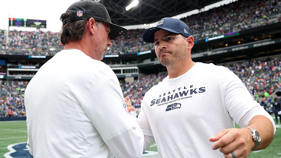 Seattle Seahawks Mike Macdonald Kyle Shanahan 49ers...