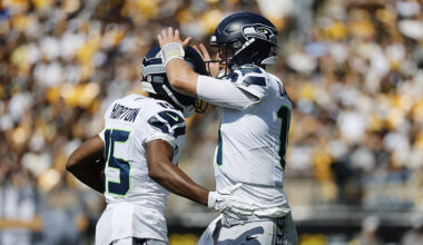 Seattle Seahawks Tory Horton Sam Darnold TD...