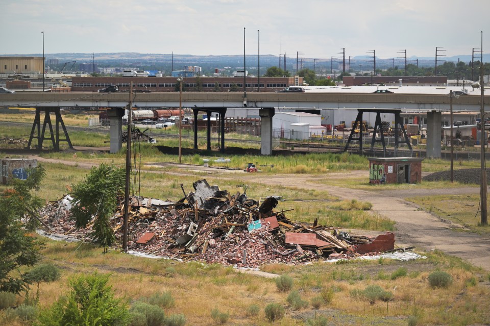 The site is an abandoned wasteland