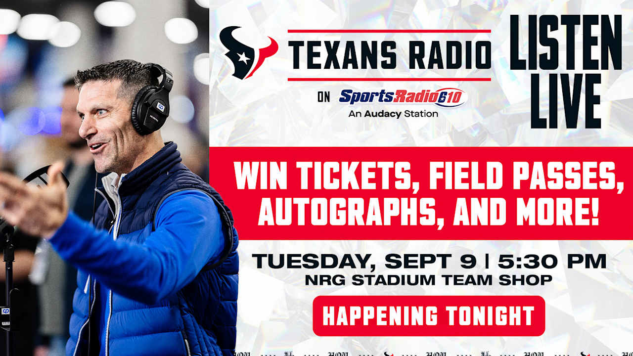 Join Texans Radio LIVE at the Team Shop at NRG Stadium