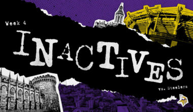 Vikings vs. Steelers Inactives for Week 4 of 2025