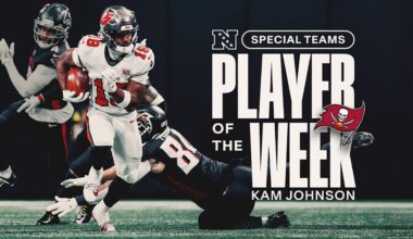 Buccaneers Kam Johnson Named NFC Special Teams Player of the Week