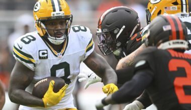 Packers' Josh Jacobs is off to a slow start behind a banged-up offensive line