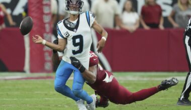 QB Young showed fight Panthers want to see despite failing to complete comeback against Cards