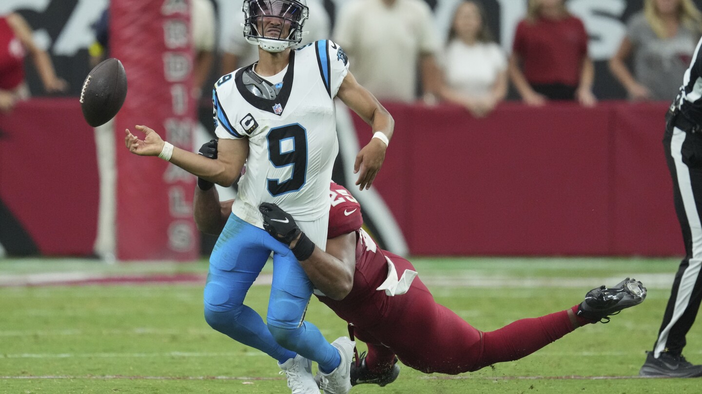 QB Young showed fight Panthers want to see despite failing to complete comeback against Cards