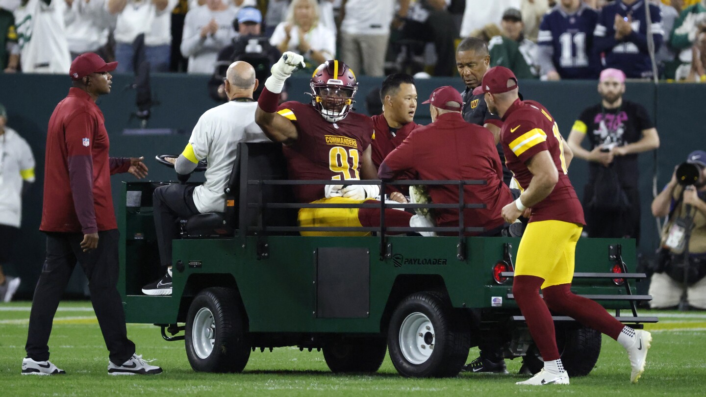 Commanders' Wise out for season, and club thinks Ekeler tore Achilles