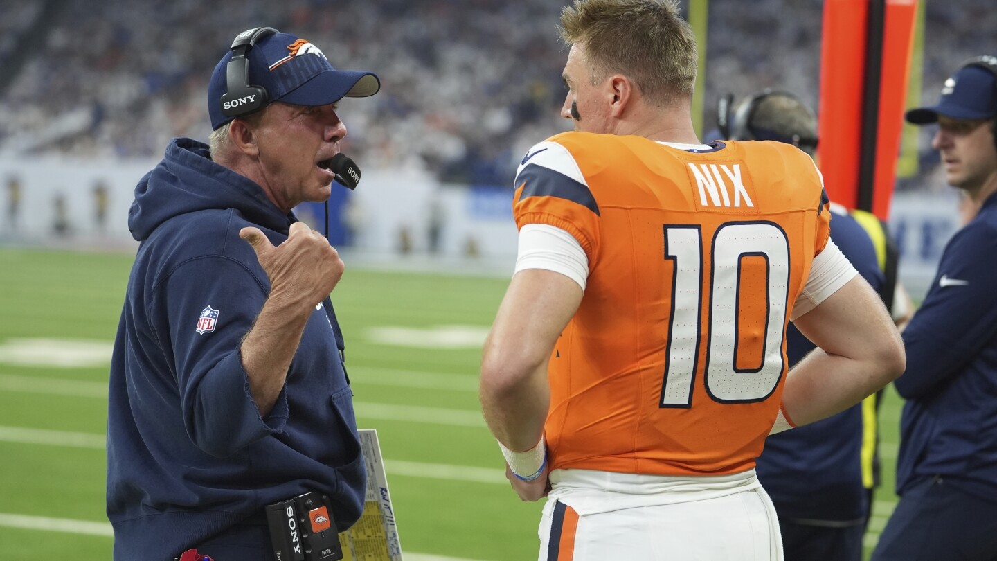 Bo Nix and Sean Payton downplay viral sideline exchange during Broncos' loss to Colts