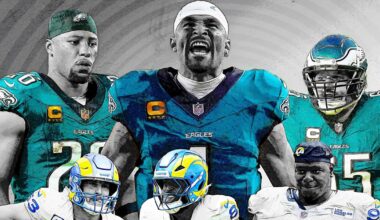 Poona Ford at the center of the Rams' specialized Stop Barkley brigade