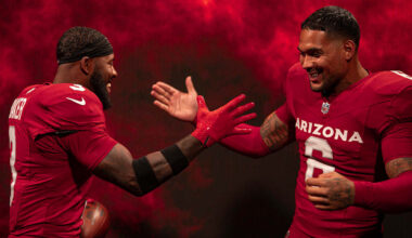 Kyler Murray, James Conner, Hjalte Froholdt, Calais Campbell, Mack Wilson, Budda Baker and Joey Blount