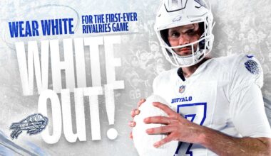 ‘Bring the storm’ | Buffalo Bills announce White Out plan at Highmark Stadium for SNF vs. Patriots
