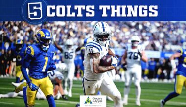 Red zone penalties prove costly, defense picks up Adonai Mitchell after fumble, zooming out on Week 4 loss to Rams