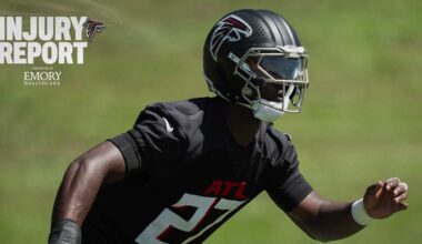 James Pearce Jr., Charlie Woerner held out as Week 3 practices begin