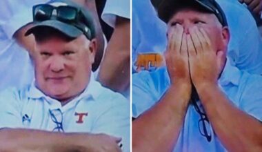 Lifelong Vols fan goes viral for animated reactions during Tennessee-Georgia football game: 'I got Coldplayed'