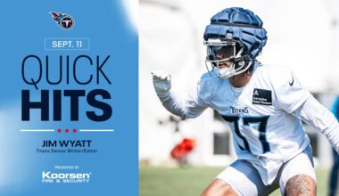 Quick Hits on the Titans After Thursday's Practice - Tennessee Titans