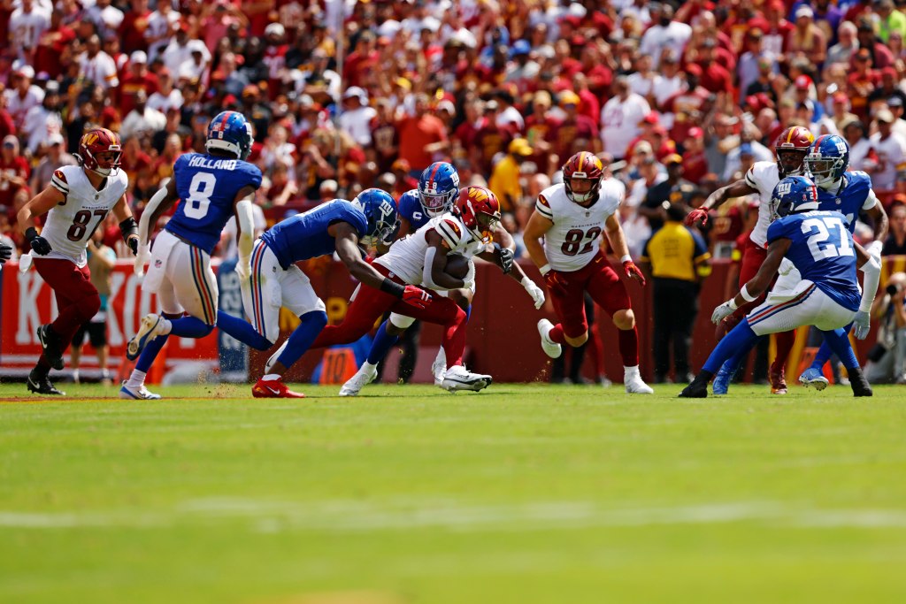 New York Giants vs. Washington Commanders football game.